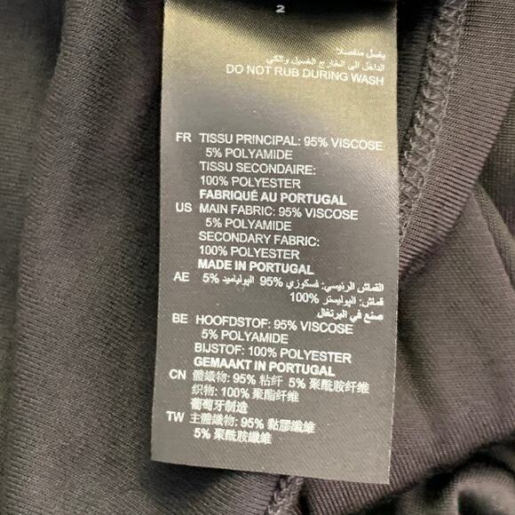 SANDRO Size S Black Viscose Blend Sleeveless Wrap Maxi Dress - Picture 9 of 9